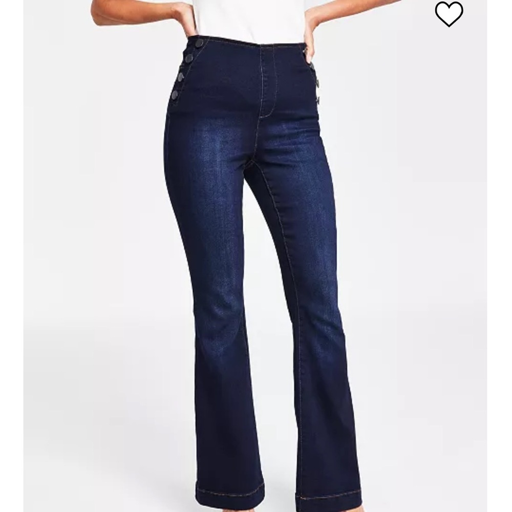 Women's Sailor High-Rise Pull-On Flare-Leg Jeans